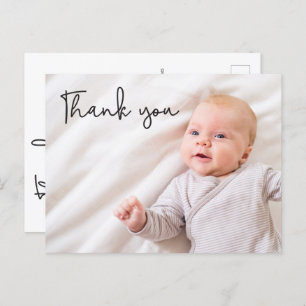 Postal De Anuncios Foto de niño pequeño moderno Nacimiento Gracias Pe