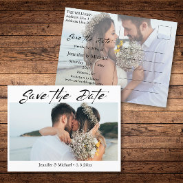 Postal De Anuncios foto de pareja con letra manuscrita moderna para g