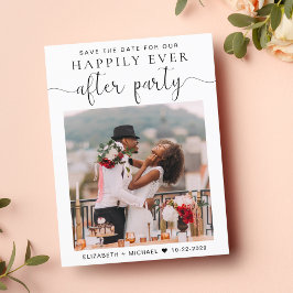 Postal De Anuncios Foto de recepción de boda Código QR Guardar la fec