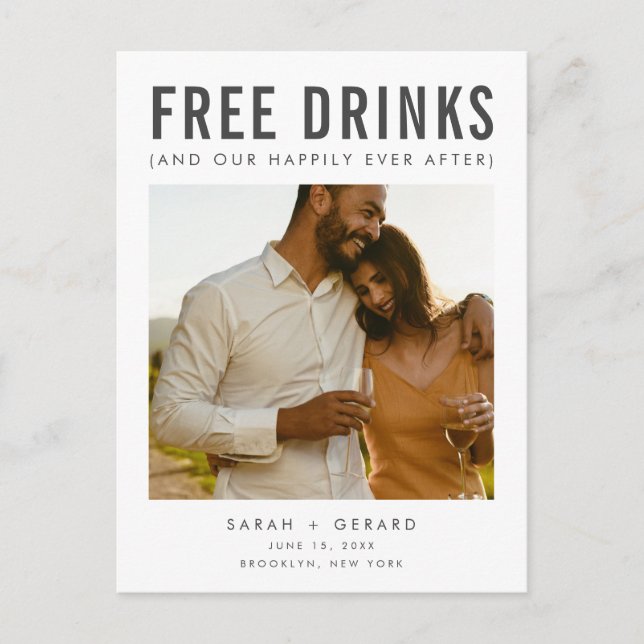 Postal De Anuncios Foto divertida Código QR Boda Presupuestaria Guard (Anverso)