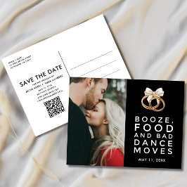 Postal De Anuncios Foto divertida Código QR Boda Presupuestaria Guard