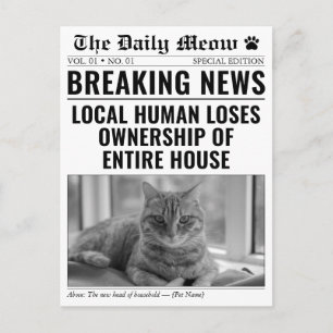 Postal De Anuncios Foto divertida de noticias de último minuto sobre