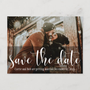 Postal De Anuncios Foto festiva con tipografía Save the Date 1