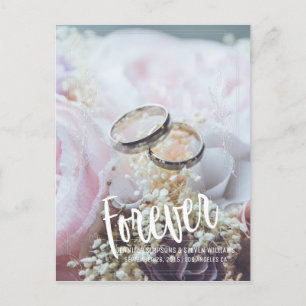 Postal De Anuncios Foto Guardar fecha para siempre floral