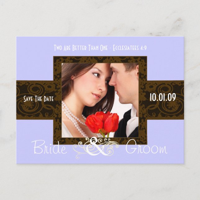 Postal De Anuncios Foto Guardar la Fecha (Anverso)