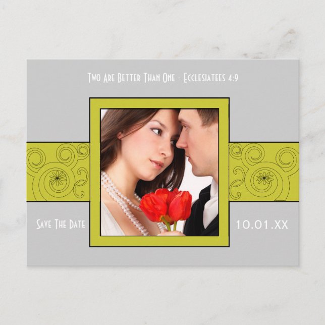 Postal De Anuncios Foto Guardar la fecha (Anverso)