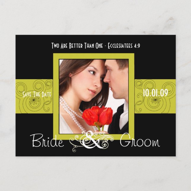 Postal De Anuncios Foto Guardar la Fecha (Anverso)