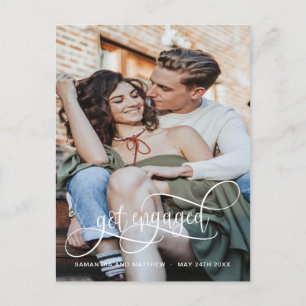 Postal De Anuncios Foto, Me Comprometieron, Caligrafía Blanca de Comp