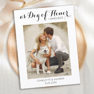 Postal De Anuncios Foto Moderna Perro De La Boda De Honor Salva La Fe