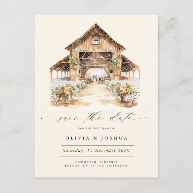 Postal De Anuncios Foto moderna rusa occidental salva la fecha (Anverso)