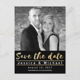 Postal De Anuncios foto moderna sencilla de guardar la fecha