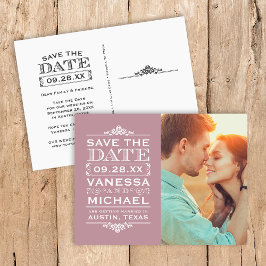 Postal De Anuncios Foto Moderna Vintage Guarde la Fecha