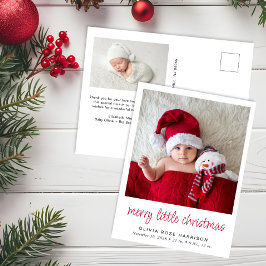 Postal De Anuncios Foto Nacimiento de Merry Little Navidades