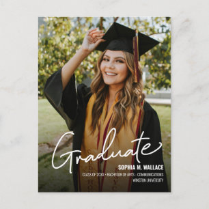 Postal De Anuncios Foto personalizada de graduado universitario de la