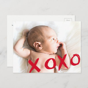 Postal De Anuncios Foto personalizada del bebé de XOXO Valentine