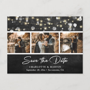 Postal De Anuncios Foto Rustic Chalkboard Boda Save the Date