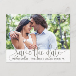 Postal De Anuncios Foto rústica de Save the Date