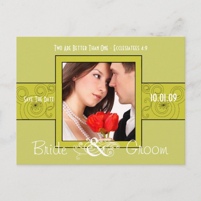 Postal De Anuncios Foto Save The Date (Anverso)