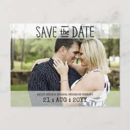 Postal De Anuncios FOTO Save the Date Postcards - Tipografía moderna