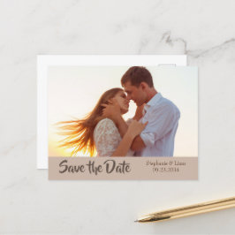 Postal De Anuncios Foto Tipografía Moderna Personalizada Save the Dat