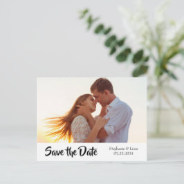 Postal De Anuncios Foto Tipografía Moderna Personalizada Save the Dat