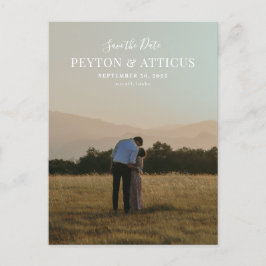 Postal De Anuncios Foto vertical de tipo de letra de guión Guardar la