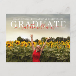 Postal De Anuncios Fotoflores de graduación modernas