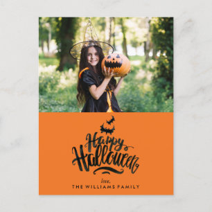 Postal De Anuncios Fotografía de la familia Happy Halloween