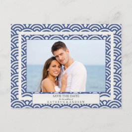 Postal De Anuncios Fotografía de olas Seigaiha japonesas para salvar 