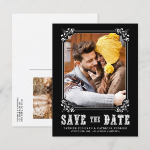 Postal De Anuncios Fotografía de tipografía occidental: marco negro s