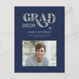 Postal De Anuncios Fotografía moderna de tipografía, graduación de pu