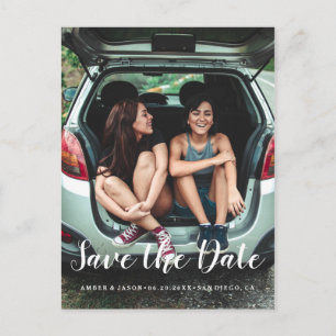 Postal De Anuncios Fotografía personalizada romántica moderna Save th