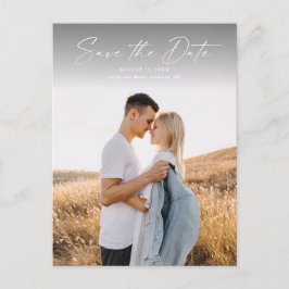 Postal De Anuncios Fotomía de guión moderno Guardar la fecha