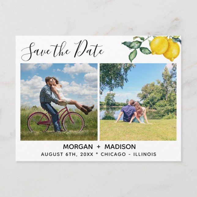Postal De Anuncios Fotos de los Personalizados de Lemons guardan la f (Anverso)