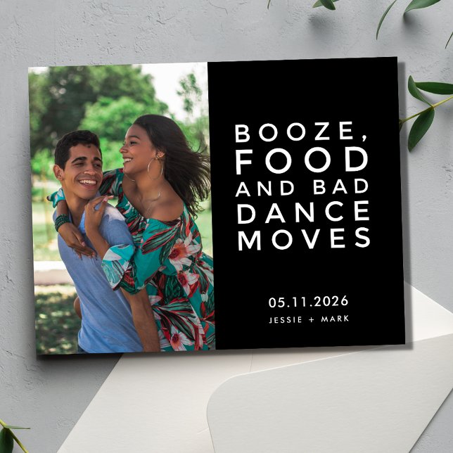 Postal De Anuncios Fotos divertidas de presupuesto para boda Save the (Funny Budget Photo Wedding Save the Date Postcard)
