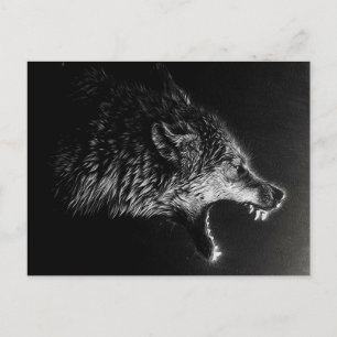 Postal De Anuncios Framed Hello Sweet Cheeks   Lobo con flores