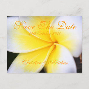 Postal De Anuncios Frangipani - Guardar la Fecha