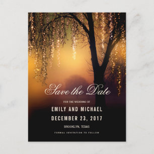 Postal De Anuncios Frascos de Mason Luces de Cuerda Elegante guarde l