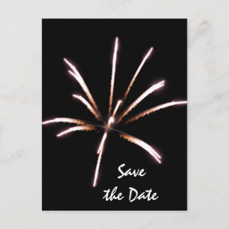 Postal De Anuncios Fuegos artificiales en la boda de verano negro Gua