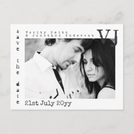 Postal De Anuncios Fuente de Máquina de Escribir Guardar la Fecha Bod