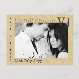 Postal De Anuncios Fuente de Máquina de Escribir Guardar la Fecha de 