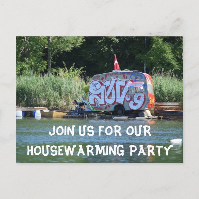 Postal De Anuncios Funny House Warming Fiesta (Anverso)