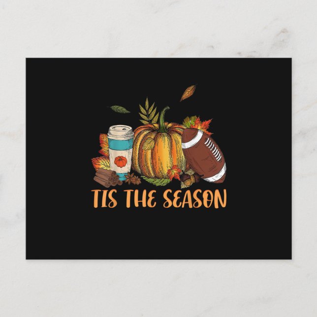 Postal De Anuncios Futbol De Las Especias De Calabaza Es El Agradecim (Anverso)