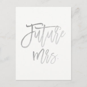 Postal De Anuncios Futura Sra. Falso Papel De Estaño Moderno Guardar
