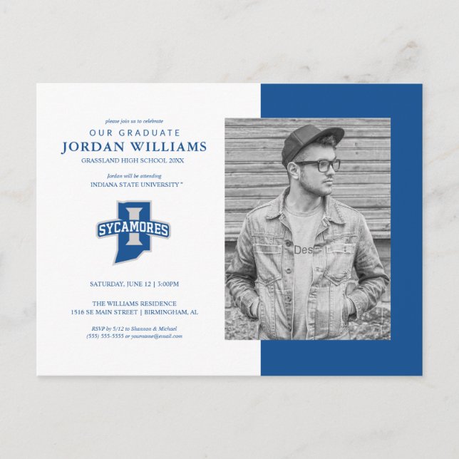 Postal De Anuncios Futuro graduado de Indiana State (Anverso)