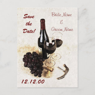 Postal De Anuncios Gafas de vino y uvas