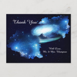 Postal De Anuncios Galaxia del Espacio Ultraterrestre Gracias