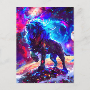 Postal De Anuncios Galaxy Lion Blue