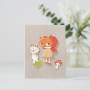 Postal De Anuncios Galletas con decoración de animales de madera