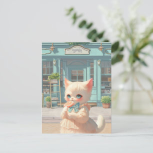 Postal De Anuncios Gatito suave con langosta en pastelería